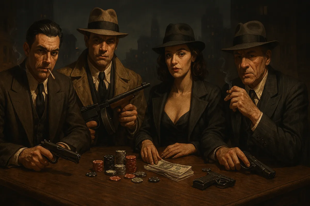 Four-player syndicate operation preparing a coordinated heist